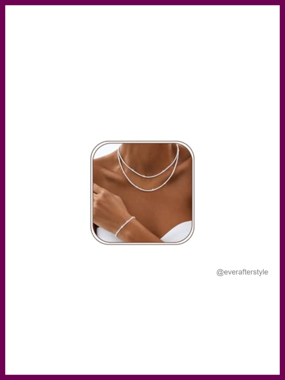Layered Twisted Rope Chain Necklace with Bracelet Set Sterling Silver Plated